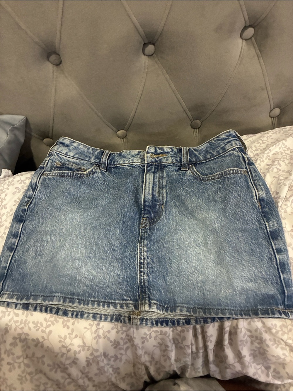 Pacsun Classic Light Wash Denim Mini Skirt